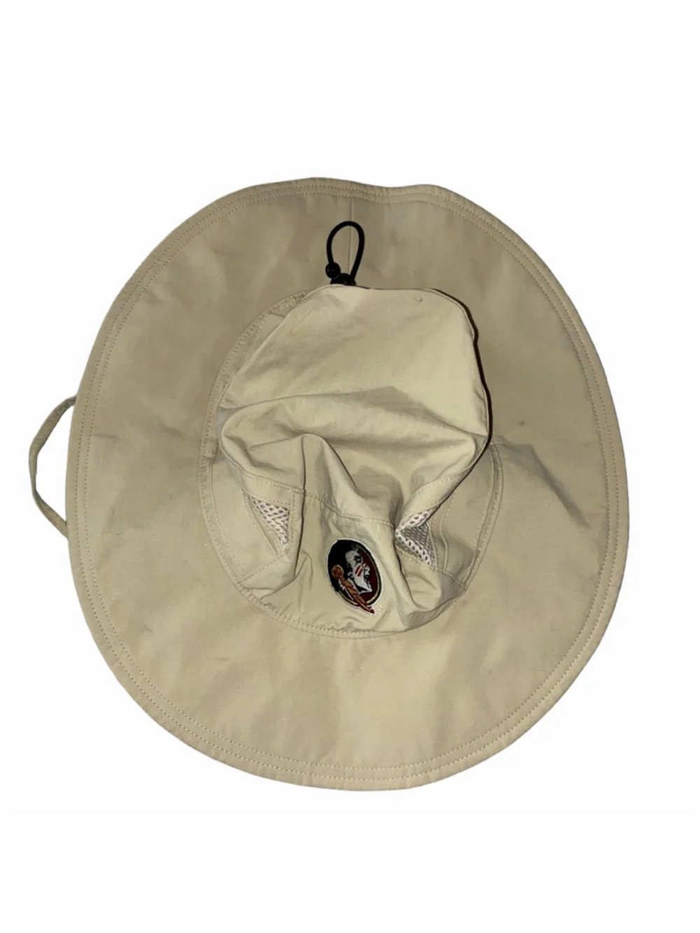 Men's Columbia Florida State Seminoles Adjustable Wide Brimmed Bucket Hat Khaki